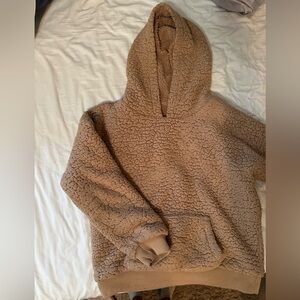 Reversible Teddy sweater brown, fuzzy, blanket, cozy fall